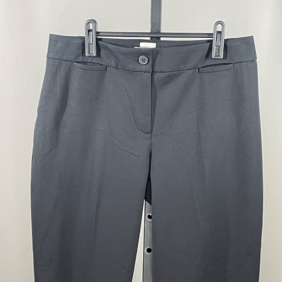 NEW Talbots Pants Womens 8 black straight leg ankle preppy classic - Picture 2 of 9
